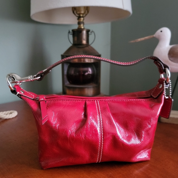 Coach Y2K Red Patent Leather Demi Mini Bag - Picture 1 of 14